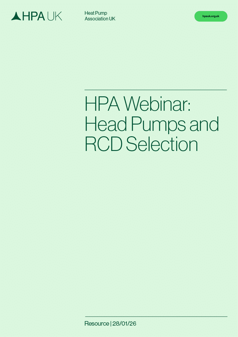 HPA Webinar: Heat Pumps and RCD Selection