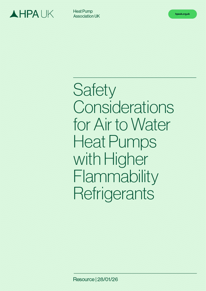 Safety Considerations for Air to Water Heat Pumps with Higher Flammability Refrigerants